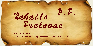 Mahailo Prelovac vizit kartica